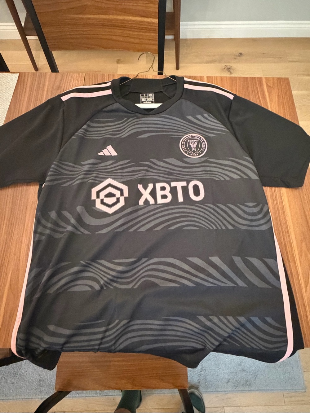 Messi Inter Miami CF Adidas Black & Pink Soccer Jersey with XBTO Logo